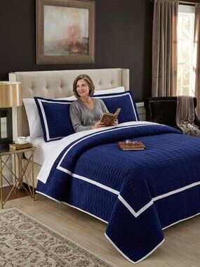 CHIC Home Birmingham 3 Piece Quilt Set Bedding, Size Queen